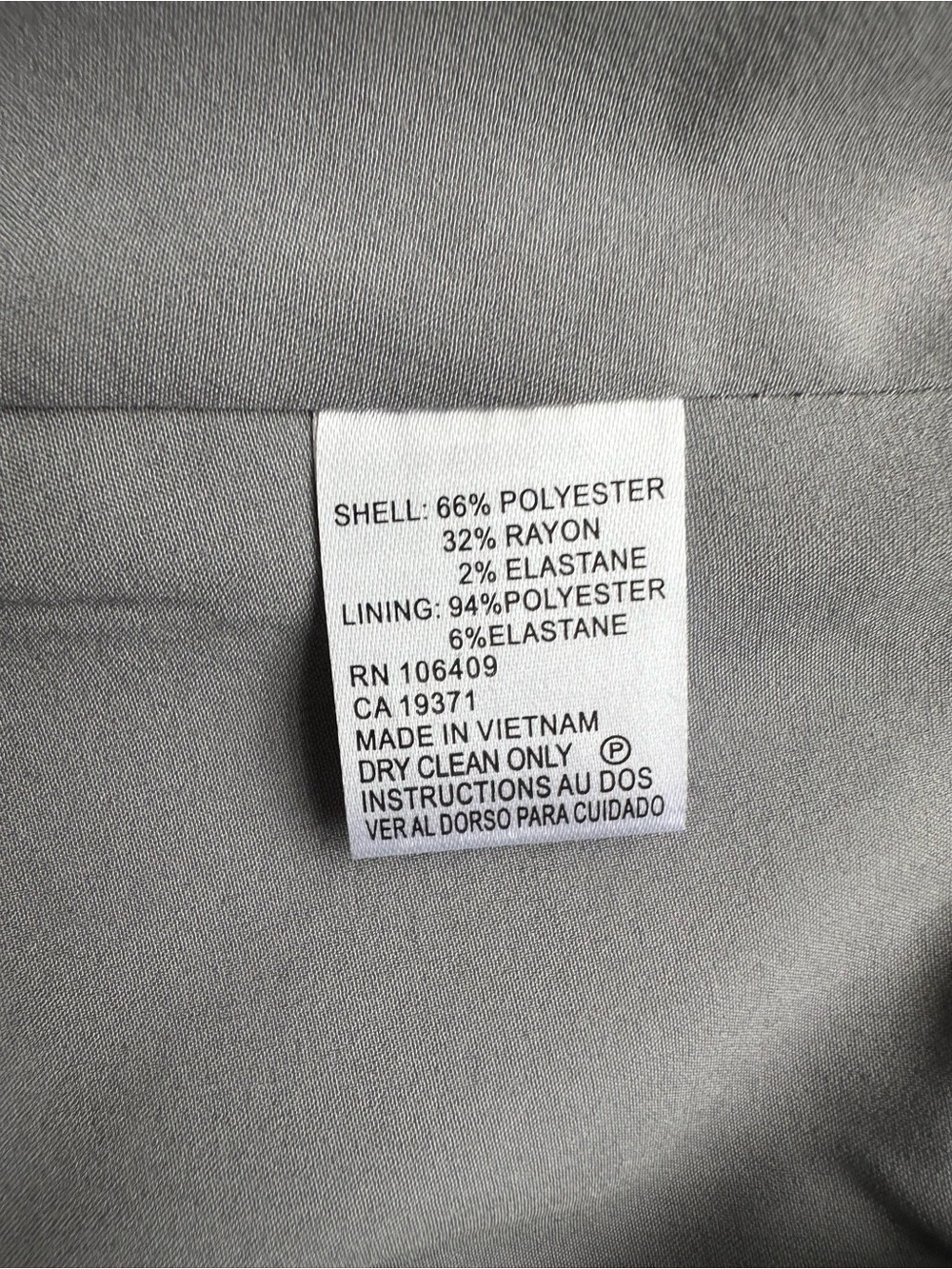 Tahari Light Gray Tailored Women's Skirt Suit - Picture 6 of 8